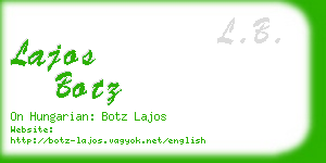 lajos botz business card